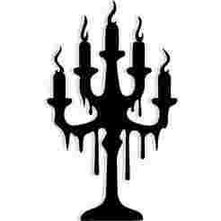 candelabra with melting candles and long shadows 1 - 2D/3D Wall Art STL+SVG For CNC Router, Plasma, Waterjet, Laser & 3D Printer
