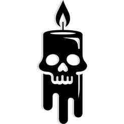 candle with wax dripping into the shape of a skull 1 - 2D/3D Wall Art STL+SVG For CNC Router, Plasma, Waterjet, Laser & 3D Printer