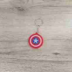 Captain america shield key ring