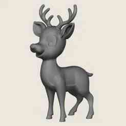 Cartoon Deer Print Ready 3D Model