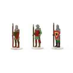 Castletecture – Medieval Spearmen Set (1:100 scale, 14th–15th century)