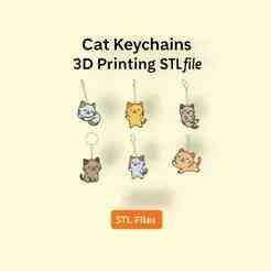 CAT FUN CAT FUN CAT FUN KEYCHAIN PACK