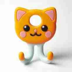 Cat Head Showpiece 3D Print with Dual Hooks