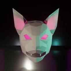 Cat Polygonal Mask