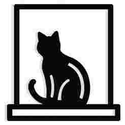 cat sitting on a windowsill 2 - 2D/3D Wall Art STL+SVG For CNC Router, Plasma, Waterjet, Laser & 3D Printer