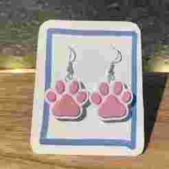 Cat/Dog footprint earrings