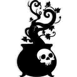 cauldron with smoke forming a skull and vine pattern 6 - 2D/3D Wall Art STL+SVG For CNC Router, Plasma, Waterjet, Laser & 3D Printer