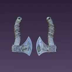 Celtic axe casting pendant