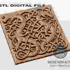 Celtic Dragons – Knotwork Style – 3D STL Model