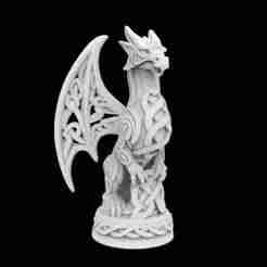 Celtic Knot Dragon Sculpture 3D Print Model