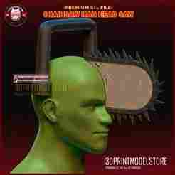 Chainsaw Man Head Saw - Head Chainsaw Pattern - Cosplay Mask Anime