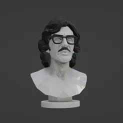 Charly García Bust – Polygonal Style