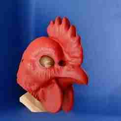 Chicken mask prop, Rooster movie set costume, Hen party wear 3d printing STL file
