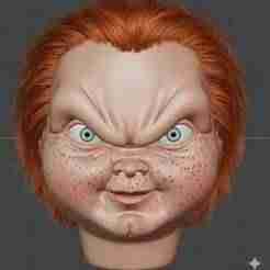 chucky doll head file - STL number #03
