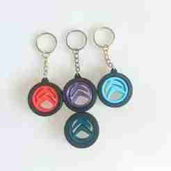 Citroën Gyroscope Tire Keychain – Rotating Logo