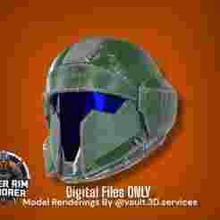 CM-14 Physician Helmet and TR-117 Alpha Commander Helmet from Helldivers 2 - Digital STL File Only