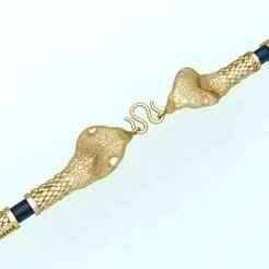 Cobra necklace - Snake pendant - Wrap leather cord - N1126