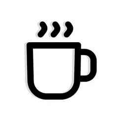 Coffee mug in one-line art 2 - 2D/3D Wall Art STL+SVG For CNC Router, Plasma, Waterjet, Laser & 3D Printer