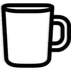 Coffee mug in one-line art 4 - 2D/3D Wall Art STL+SVG For CNC Router, Plasma, Waterjet, Laser & 3D Printer