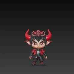 Cool Chibi Demon Boy – Cute Fantasy Miniature