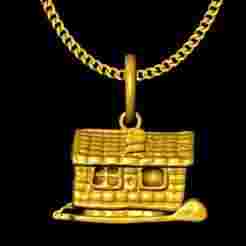 cottage - Hut pendant charm