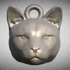 Cougar Mountain Lion head key ring for 3D printing