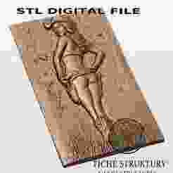 Cowgirl Pin-Up – Western Decorative – 3D STL Model