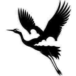 crane in mid-flight with clouds in its wings 2 - 2D/3D Wall Art STL+SVG For CNC Router, Plasma, Waterjet, Laser & 3D Printer