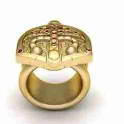 Crimson Cross Knight Ring