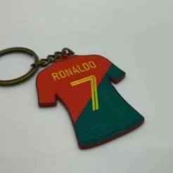 Cristiano Ronaldo Portugal keychain - Portugal National Team T-Shirt - 3D multicolor design