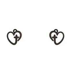 Cross Heart Earrings