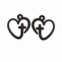 Cross Heart Necklace Left and Right versions