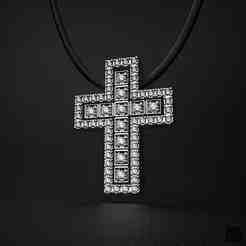 cross with stones