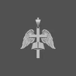 Cross with Wings Pendant