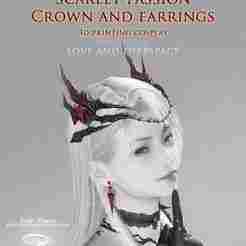 Crown and Earrings Scarlet Passion 3D printing Love and Deepspace cosplay