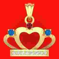 Crown pendant - Queen pendant -  Diamond pendant - N918838
