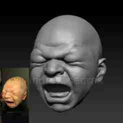 crying baby (for masks)  with mold