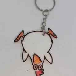 Curious Rooster Keyring 2d