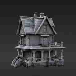 Cursed Hilltop House - Grimdark Tabletop Terrain Centerpiece