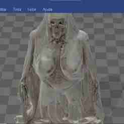 curvy death skelleton ghost nun busty creepy bony greek statue