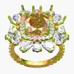 Cushion Cut Diamond Pear Diamond Halo Vintage Ring