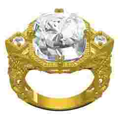 Cushion Stone Art Deco Engagement Ring for Women