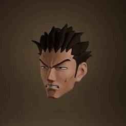 Custom Atsuya Kusakabe Headsculpt with faceplates - Jujutsu Kaisen