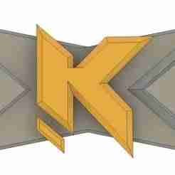 Custom Belt Buckle Accessory with the Letter ‘K’ – Complete Your Superhero Suit! Find Any Letter on Our Profile!”