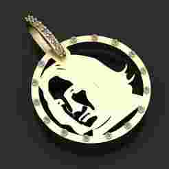custom portrait pendant  3D printable model