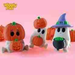 Cute Articulated Ghost with Accessories_WigglyPals3D