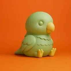 Cute Bird STL File - Kawaii Animal Figurine for 3D Printing