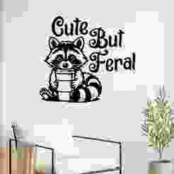 Cute But Feral Pedro Raccoon - Wall Art Onecolor
