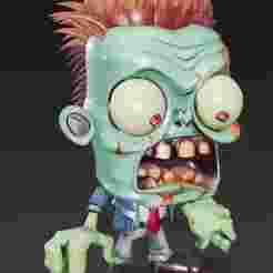 Cute cartoon green zombie Halloween