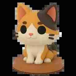 Cute Chibi Cat Figurine – 3D Print File
